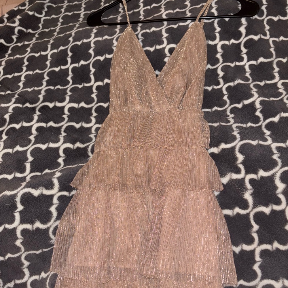 Lulu's Cream Spaghetti Strap Mini Sundress